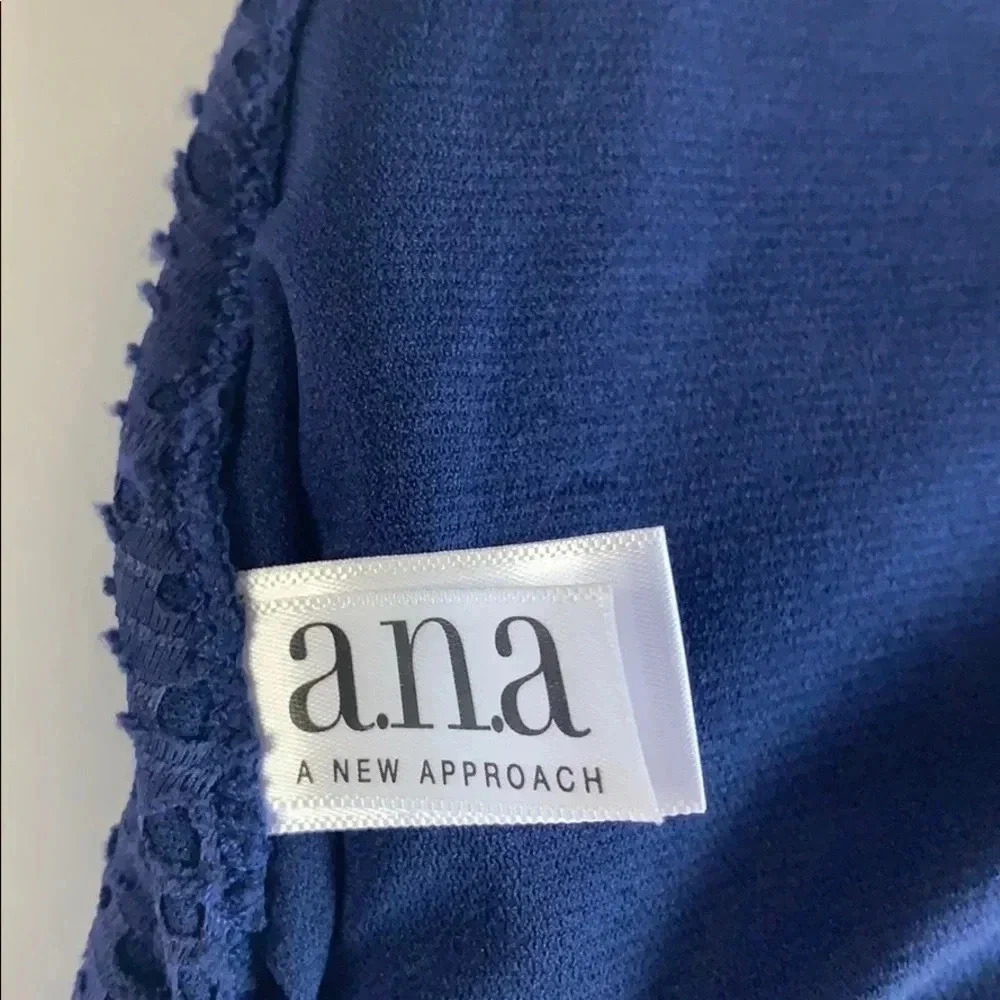 A.N.A Swim Navy Blue Lace Bikini Top, Swim Brief Plus 2X NWT - Picture 6 of 15